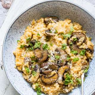 Instant Pot Mushroom Risotto with Pumpkin