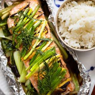 Ginger Salmon in Foil Packets
