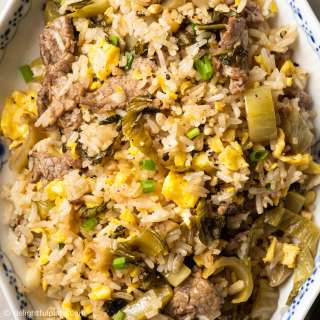 Vietnamese Beef Fried Rice with Pickled Mustard Greens
