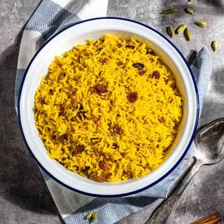 Yellow rice for Bobotie (Geelrys)