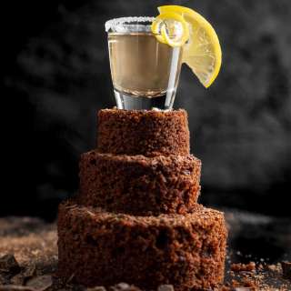 Chocolate cake shot