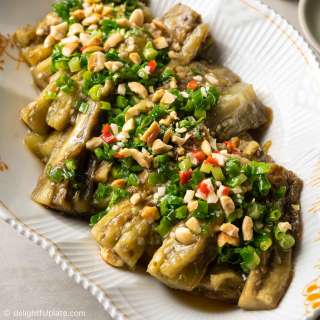 Vietnamese Grilled Eggplant with Scallion Oil