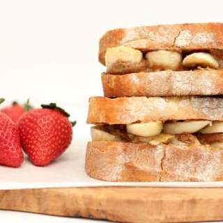 Grilled Almond Butter Honey Banana Sandwich