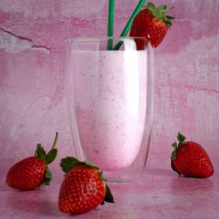 Creamy strawberry lassi