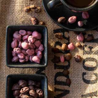 Chocolate covered coffee beans