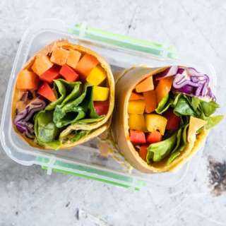 Rainbow Hummus Veggie Wrap