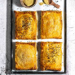 Cheese and onion pasties