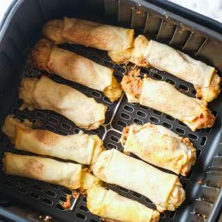 Air Fryer Peanut Butter Banana Spring Rolls