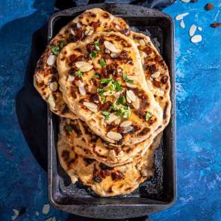 Homemade Peshwari naan