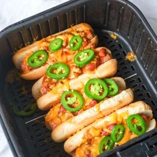 Chili Cheese Dog (Oven and Air Fryer)