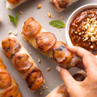 Vietnamese Shrimp Salad Rolls with Peanut Sauce