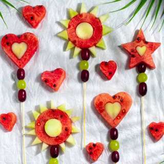 Fresh watermelon lollies