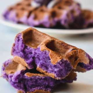 Ube Mochi Waffles