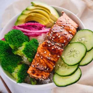 Easy Pan Fried Salmon in Teriyaki Glaze