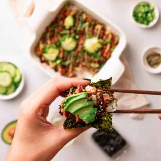 Salmon Sushi Bake