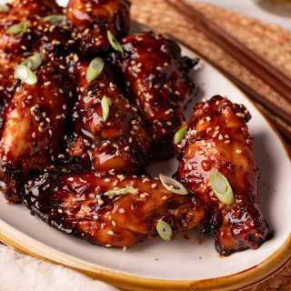 Air Fryer Chicken Wings in Soy Sauce