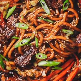 Easy Beef Yaki Udon Noodle Recipe