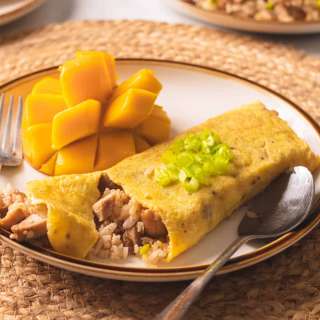 Adobo Fried Rice Omelette