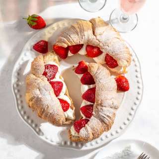 Strawberry Croissants with Mascarpone Cream