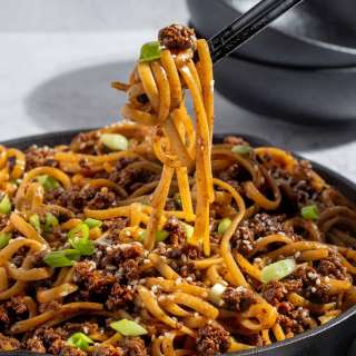 Mongolian Ground Beef Noodles