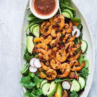 Harissa Grilled Shrimp Salad