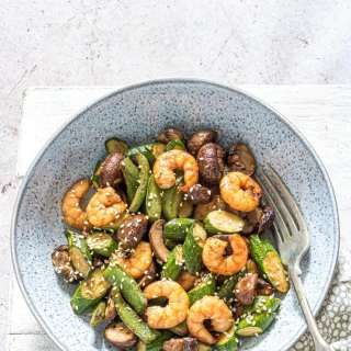 Air Fryer Shrimp Hibachi Dinner
