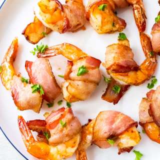 Air Fryer Bacon Wrapped Shrimp
