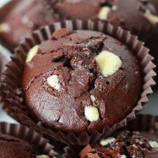 Vegan Double Chocolate Chip Muffins