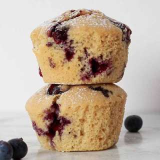 Eggless Blueberry Muffins (Vegan)