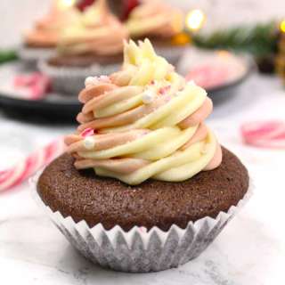 Vegan Candy Cane Cupcakes
