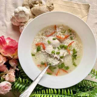 Chinese Chicken Rice Soup (One Pot)