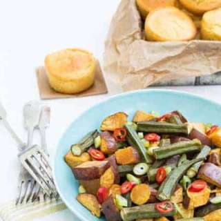 My Christmas Roast Sweet Potato and Okra Salad - Sierra Leone Flavours