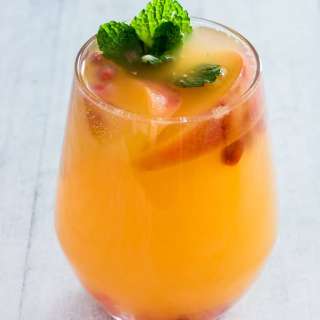 Pomegranate Peach Bellini