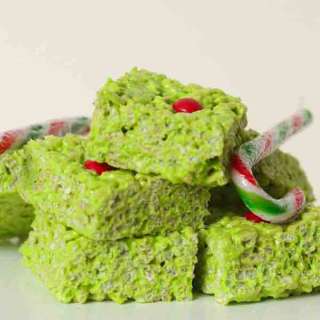 Grinch Rice Krispie Treats (Vegan)