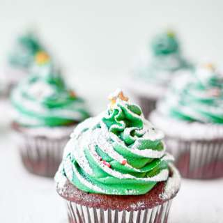 Christmas Tree Cupcakes