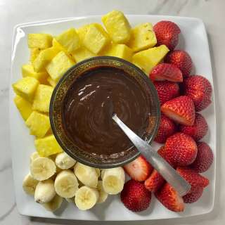 Chocolate Fondue with Fruit