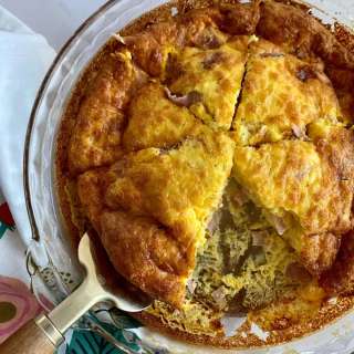 Ham and Cheese Crustless Quiche