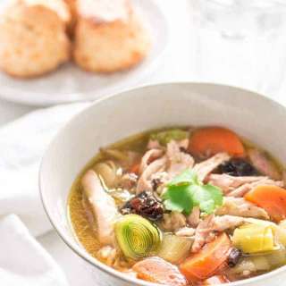 Chicken And Leek Soup - aka Cock-a-Leekie Soup