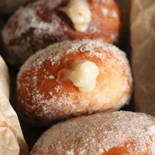 Easy Vegan Air Fryer Donuts With Custard Cream Filling