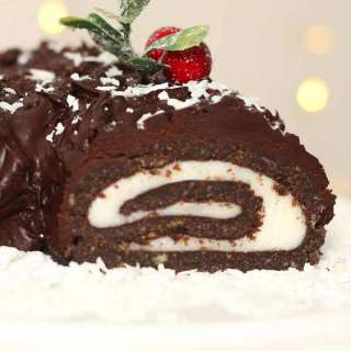 No Bake Yule Log (Vegan-Friendly)
