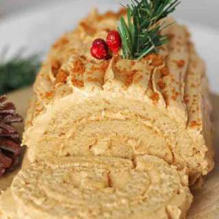 Biscoff Yule Log (Vegan-Friendly)