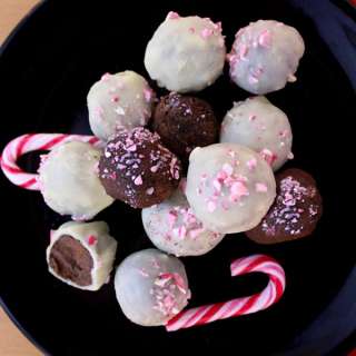 Vegan Peppermint Truffles With Candy Canes