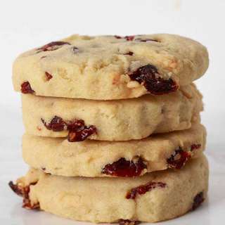 Vegan Cranberry Shortbread Cookies