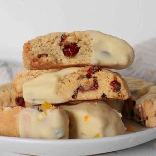 Vegan Orange And Cranberry Biscotti