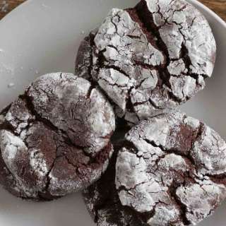 Vegan Chocolate Crinkle Cookies