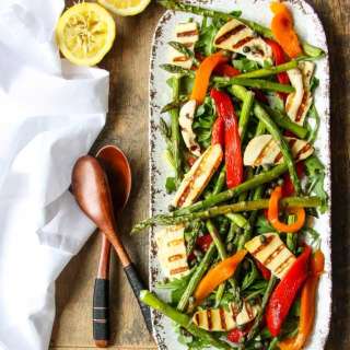 Roasted Asparagus & Halloumi Salad