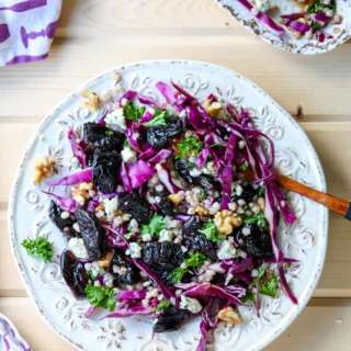 Buckwheat Salad with California Prunes, Red Cabbage, Walnuts & Blue Cheese