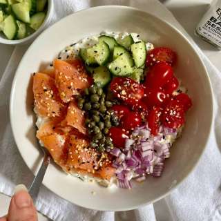 Savory Cottage Cheese Bowl