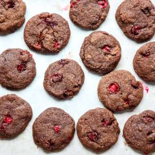Double Chocolate Cranberry Cookies