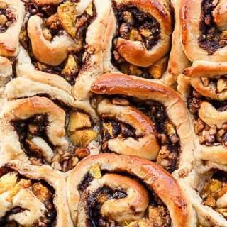 Peach Pecan Cinnamon Buns